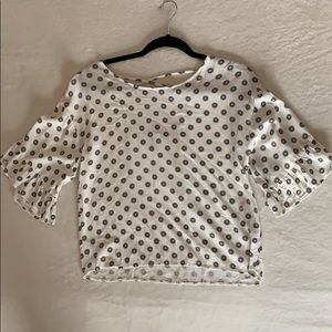 A black and white blouse